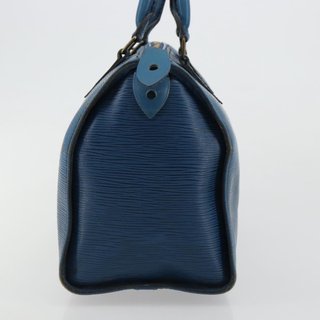 LOUIS VUITTON Epi Speedy 25 Hand Bag Toledo Blue