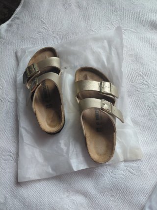 Sandalias Birkenstock Doradas Talla 39