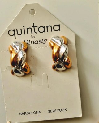 Pendientes vintage Quintana by Dynasty bicolor