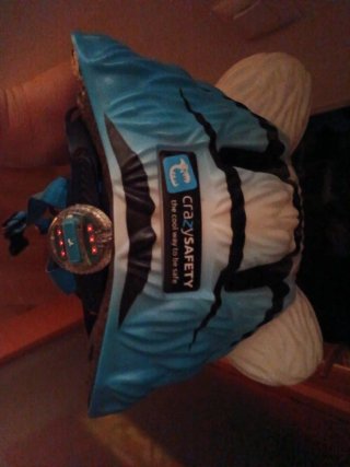 Casco bici infantil tigre azul