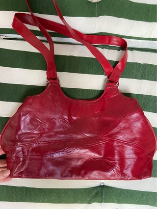 Bolso de mano rojo burdeos vintage