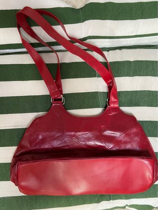 Bolso de mano rojo burdeos vintage