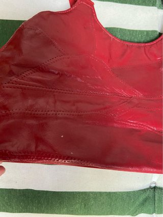 Bolso de mano rojo burdeos vintage