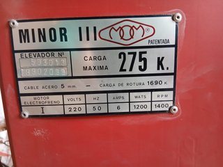 Elevador de carga MINOR III