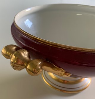 Sopera Limoges Vintage Porcelana Dorada