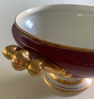 Sopera Limoges Vintage Porcelana Dorada