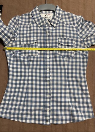 Only blusa azul blanca T36