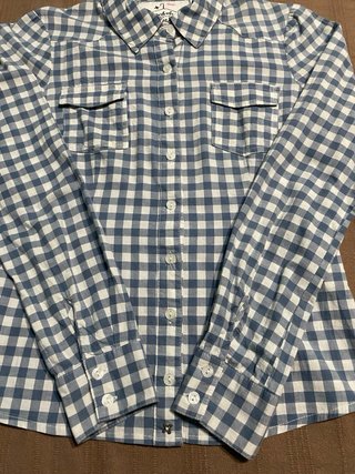 Only blusa azul blanca T36