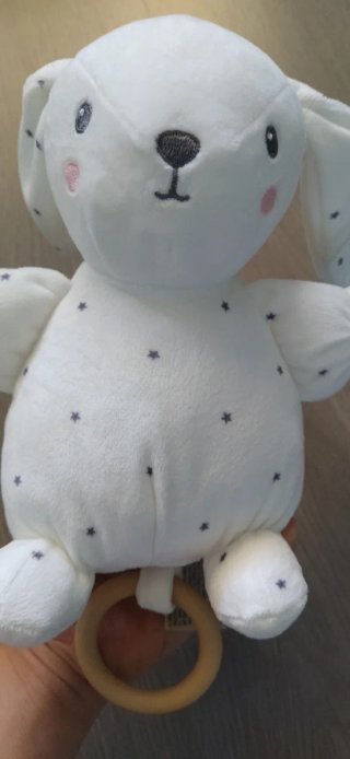 Peluche musical bebé blanco estrellas