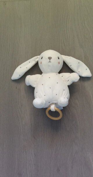 Peluche musical bebé blanco estrellas