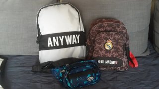 Lote riñonera y 2 Mochilas Real Madrid