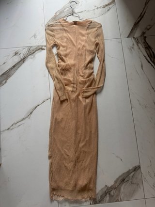 Vestito lungo Zara oro brillantinato