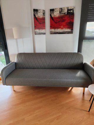 Sofá cama JYSK Paradis gris tela