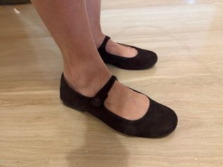 Bailarinas Mary Jane Marrones
