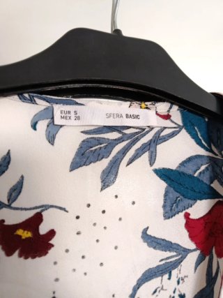 Blusa Sfera Basic Estampada Manga Campana T. S