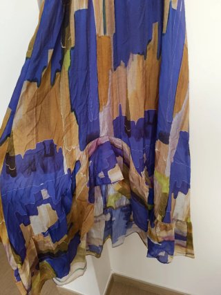 Vestido Zara largo estampado asimétrico