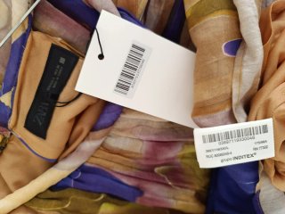 Vestido Zara largo estampado asimétrico