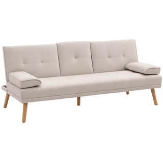Sofá Cama de 3 Plazas Reclinable con Tapizado Efec