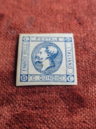 Francobollo 15 c. Vittorio Emanuele II