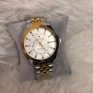 Reloj Skyline Hombre Oro y Plata