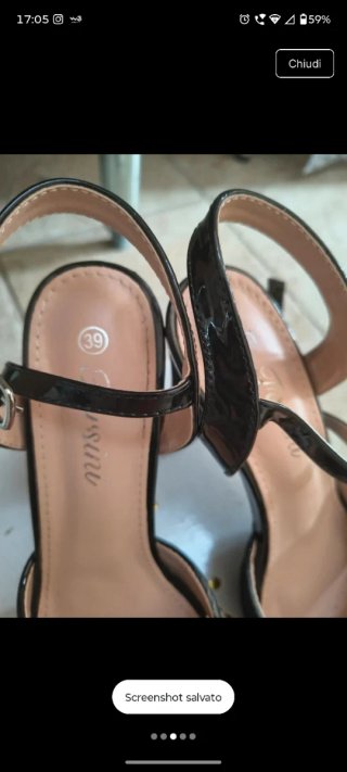 Sandali eleganti tacco doppio plateau tg. 39