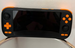 Consola de jogos K56 preta e laranja