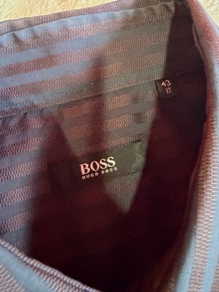 Camisa Vestir BOSS Hugo Boss Rayas Morado Negro