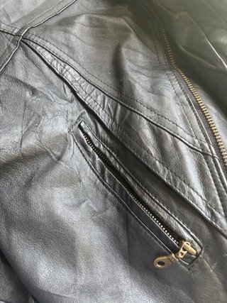 Giaccone Pelle Vintage Uomo Nero nappa leggera