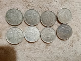 Lote 8 monedas 50 Pesetas Franco