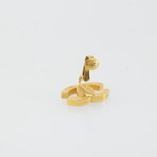 CHANEL Earring metal Gold Tone CC Auth 183505 -