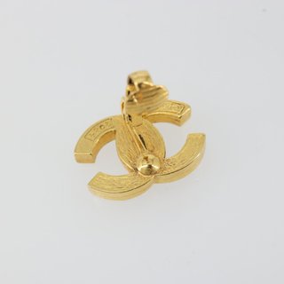 CHANEL Earring metal Gold Tone CC Auth 183505 -