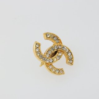 CHANEL Earring metal Gold Tone CC Auth 183505 -