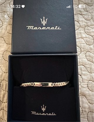 Bracciale Maserati Argento e Nero
