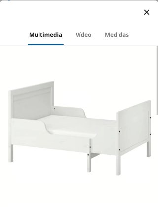 Cama infantil blanca Sundvik IKEA