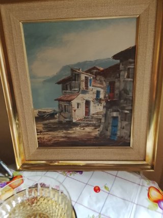 Cuadro antiguo óleo paisaje