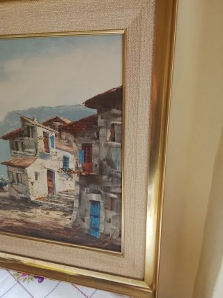Cuadro antiguo óleo paisaje