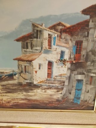 Cuadro antiguo óleo paisaje
