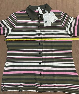 Blusa Rabe T38 Rayas Marrón y Rosa