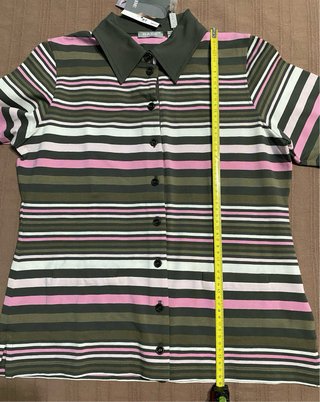 Blusa Rabe T38 Rayas Marrón y Rosa