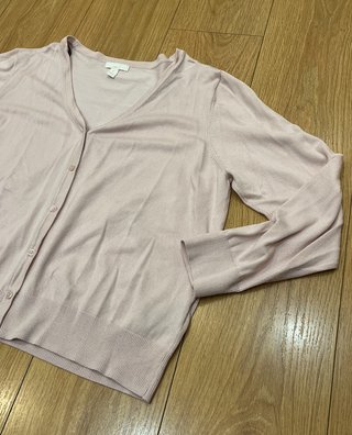 Chaqueta cardigan punto rosa H&M