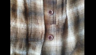 Camisa Zara cuadros marrón y beige