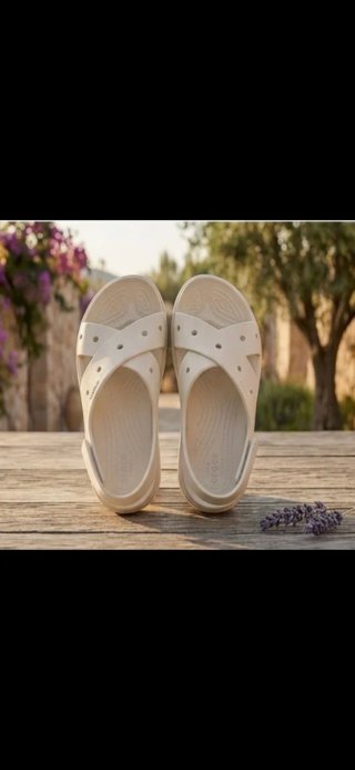 Sandalias Crocs Beige Plataforma