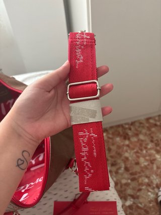 Bolso Maternidad Marrón y Rojo