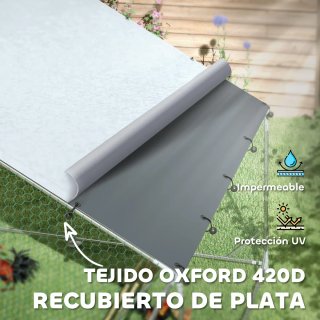 Gallinero Metálico Exterior 3x6m con Percha