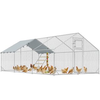 Gallinero Metálico Exterior 3x6m con Percha