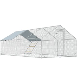 Gallinero Metálico Exterior 3x6m con Percha
