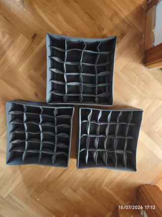 Organizadores de tela para armario (3 uds)