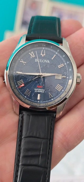 Reloj Bulova Wilton GMT Automático 24 Joyas