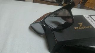 Gafas Sol KINGSEVEN Cristal Plata Patillas Madera