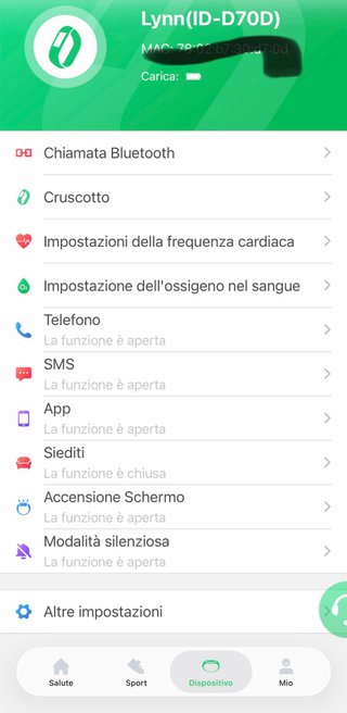 Smartwatch compatto da donna 100 sport